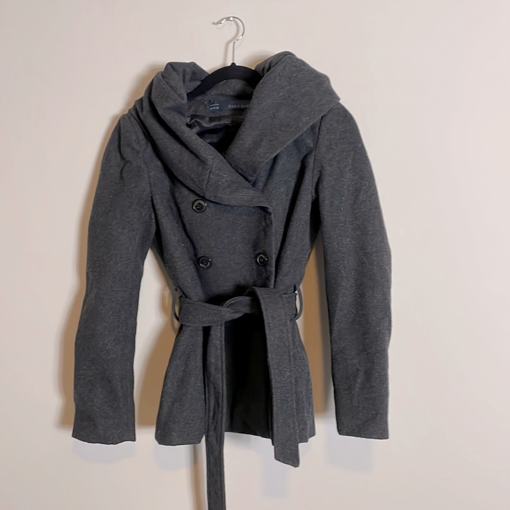 Zara WOOL pea coat